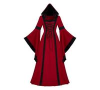 RLEHJN Robe Victorienne Reine Femme Robe De Soirée Palais Vintage Médiéval Dress Maxi À Manches Courte Dress Cosplay Déguisement Carnaval Princesse Robes De Bal Victorienne Costume Cour Rétro