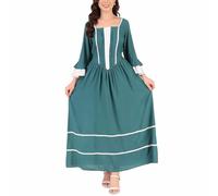 RLEHJN Robe Victorienne Reine Femme Robe De Soirée Palais Vintage Médiéval Dress Maxi À Manches Courte Dress Cosplay Déguisement Carnaval Princesse Robes De Bal Victorienne Costume Cour Rétro
