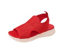 RLEHJN Sandales Femme Été Confortable Maille Nu Pieds Bout Ouvert Chaussures Antidérapant Respirantes Décontractées Sandales De Plage Leger Boho Platform Sandals Été Femmes Mode