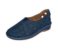 RLEHJN Sandales Femme Eté Confortable, Sandales à Bout Fermé Mode Orthopédiques Confortable Compensées Sandale Antidérapantes Été Légères Chaussures Dame Sandales de Trekking Été Sandales d'outdoor