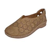 RLEHJN Sandales Femme Eté Confortable, Sandales à Bout Fermé Mode Orthopédiques Confortable Compensées Sandale Antidérapantes Été Légères Chaussures Dame Sandales de Trekking Été Sandales d'outdoor