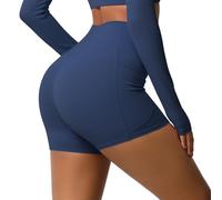 RLEHJN Short De Sport Cycliste Femme Taille Haute Short Opaque Yoga Fitness Legging Court À Élastique Shorty sous Robe Anti Frottement Cuisse Yoga Pants Contrôle du Ventre pour Pilates Pas Cher