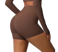 RLEHJN Short De Sport Cycliste Femme Taille Haute Short Opaque Yoga Fitness Legging Court À Élastique Shorty sous Robe Anti Frottement Cuisse Yoga Pants Contrôle du Ventre pour Pilates Pas Cher
