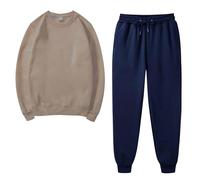 RLEHJN Survêtement Femme Ensemble Jogging Sweats À Col Rond Et Pantalon Femme Taille Elastique Avec Cordon Pantalons De Jogging Sport Gym Sportswear Survêtement De Détente Automne Hiver