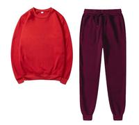 RLEHJN Survêtement Femme Ensemble Jogging Sweats À Col Rond Et Pantalon Femme Taille Elastique Avec Cordon Pantalons De Jogging Sport Gym Sportswear Survêtement De Détente Automne Hiver
