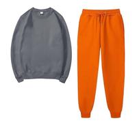 RLEHJN Survêtement Femme Ensemble Jogging Sweats À Col Rond Et Pantalon Femme Taille Elastique Avec Cordon Pantalons De Jogging Sport Gym Sportswear Survêtement De Détente Automne Hiver