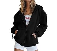 RLEHJN Sweat À Capuche Femme Zippé Sweat-Shirt À Manches Longues Décontracté Chaude Haut Chic Et Elegant Hoodies Veste De Sport Femme Zip Street Sweatshirt Veste Outwear Avec Poches