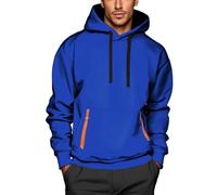 RLEHJN Sweat-Shirt Pour Homme Automne-Hiver Sweat Homme À Capuche Avec Cordon De Serrage Pull De Manches Longues Poche Kangourou Hoodies Sweatshirt Couleur Unie Vêtements D'hiver Pour Hommes