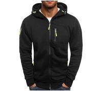 RLEHJN Sweat Zippé Homme Sweat À Capuche Léger Et À Manches Longues Avec Fermeture Éclair Manteau Homme Couleur Unie Léger Respirant Hoodie Sportswear Avec Poches Pas Cher Vêtements Hiver