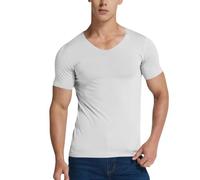 RLEHJN T-Shirts À Manches Courtes Homme T-Shirt pour Homme avec Col en V Tendance Séchage Rapide Anti-Transpiration Haut Running Gym Top Unie Casual Classique Slim Fit Tunique Léger Respirant