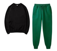 RLEHJN Tenue De Sport Femme Ensemble Sweats À Col Rond Et Pantalon Femme Taille Elastique Avec Cordon Pullover À Manches Longues Pantalons De Jogging Sport Couleur Unie Sportswear Automne Hiver