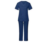 RLEHJN Uniforme Médicale Femme élastique Ensemble Haut Et Pantalons + Blouse Medicale Femme Vêtements Médicals Tenue Infirmiere Blouse Estheticienne Tenue Aide Soignante Cadeau Infirmiere Femme