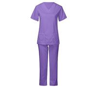 RLEHJN Uniforme Médicale Femme élastique Ensemble Haut Et Pantalons + Blouse Medicale Femme Vêtements Médicals Tenue Infirmiere Blouse Estheticienne Tenue Aide Soignante Cadeau Infirmiere Femme