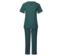 RLEHJN Uniforme Médicale Femme élastique Ensemble Haut Et Pantalons + Blouse Medicale Femme Vêtements Médicals Tenue Infirmiere Blouse Estheticienne Tenue Aide Soignante Cadeau Infirmiere Femme