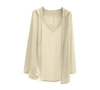 RLEHJN Veste Anti-UV Femme Rashguard Manche Longue Veste De Protection Solaire À Capuche Pour Femmes Vestes Décontracté De Couleur Unie Vêtements UV Femme Léger Haut mince Pour Sport Pas Cher