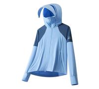 RLEHJN Veste Anti-Uv Homme Veste En Soie Glacée De Protection Solaire Chemise De Protection Solaire Entièrement Zippée Avec Capuche Vestes De Cyclisme Bloc De Couleur T Shirt Uv Légère Et Respirante