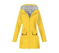 RLEHJN Veste Imperméable Femme Grande Taille Veste De Pluie Longue Coupe Vent Manteaux Imperméables Femme Manteau Zippé Pliable Imperméable Pluie Running Ciré Long Manteaux Parka Vêtements
