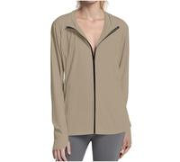 RLEHJN Vestes De Protection Solaire pour Femme avec Fermeture Éclair Intégrale À Capuche UPF 50+ Protection Solaire UV Veste avec Trous pour Les Pouces Haut Légers Rafraîchissants pour Sortir