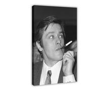 rlfnde Poster sur toile Alain Delon en 1976 pour décoration de chambre à coucher, bureau, chambre, cadeau 20 x 30 cm