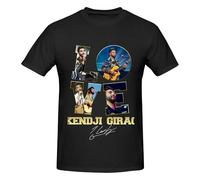 RLHRJEFZ Kendji France Girac T-Shirt en Coton pour Homme à Manches Courtes et col Rond Coupe Classique Respirant T-Shirts Basiques Hauts d'été décontractés X-Large