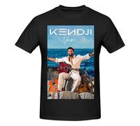RLHRJEFZ Kendji France Girac T-Shirt en Coton pour Homme à Manches Courtes et col Rond Coupe Classique Respirant T-Shirts Basiques Hauts d'été décontractés Petit