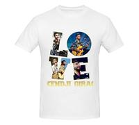 RLHRJEFZ Kendji France Girac T-Shirt en Coton pour Homme à Manches Courtes et col Rond Coupe Classique T-Shirts Basiques Respirants Hauts d'été décontractés Medium