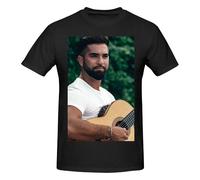 RLHRJEFZ Kendji France Girac T-Shirt en Coton pour Homme à Manches Courtes et col Rond Coupe Classique T-Shirts Basiques Respirants Hauts d'été décontractés Grand