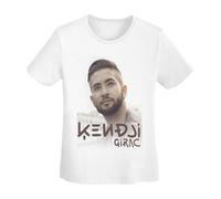 RLHRJEFZ T-Shirt Basique à Manches Courtes en Coton pour Femme Kendji France Girac X-Small