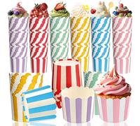 Rliocvhe 180 Pièces Caissette Muffins Papier, Moule Cupcake Caissette, Moules à Cupcakest pour Fêtes, Anniversaires, Mariages, Bonbons et Décorations de Gâte Rouge