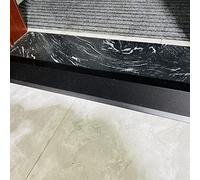 RLKHXBS 10cm Floor Threshold Transition Strip Metal, Bedroom Doorway Edge Trim/Drop Molding for Tile Laminate Vinyl Flooring, Black Grey Gold Silver Reducer, Cuttable