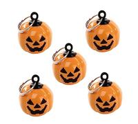 RLKHXBS 5pcs Halloween Pumpkin Pendant Keychain Keychain Creative Pumpkin Cloches for Pet Colliers Accessoires Phone DÉCORATIONS Hallowen