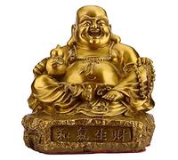 RLKHXBS Abstract Sculpture Ornament Crafts Art for Living Room Gifting Home Decoration Ornaments Pure Copper Feng Shui Handmade Maitreya Laughing Buddha Statue, Fo