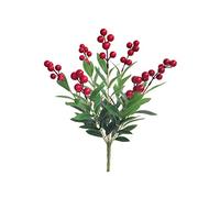 RLKHXBS Baies artificielles Tige de Baie Artificielle Pics de Baies de Houx Couronne Guirlande Décoration Branche de Noël Artisanat pour Noël Thanksgiving Party Favors Bouquet de Fleurs artificielles