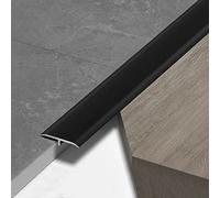 RLKHXBS Bande de Transition de Porte argenté Gris Noir, Couvre-Sang de Couvre-Couture Auto-adhésive Plate de Moulage Plan planté/Garniture pour seuil de Porte Grand écart, 33 mm de Porte métallique