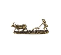 RLKHXBS Brass Ornaments, Old Farmers and Cows, Laboring People, Tea Tables, Pets, Copper Carvings, Handles, Metal Handicrafts