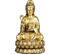 RLKHXBS Buddha Statue Crafts Guanyin Bodhisattva Ornaments Furnishings Home Office Desktop Decorations Buddhist Statues (Color A, Size : 21cm)