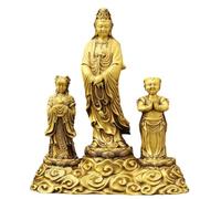 RLKHXBS Buddha Statue Home Worship Guanyin Brass Office Living Room Study Decoration Ornaments Buddhist Statues