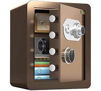RLKHXBS Cabinet s Home s Electronic Digital Security s Cabinets Wall Lock Cash Strong with Number Keys Emergency Lock (Color : Brown)