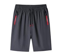 RLKHXBS Casual Shorts for Men's Summer Comfortable and Cool Straight Drape Sports Pants Loose Stretch Shorts