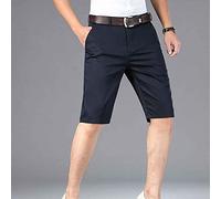 RLKHXBS Casual Shorts Men's 2025 Summer New Straight Stretch Business Fashion Thin Shorts