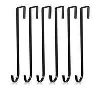 RLKHXBS Cintres en couronnes pour Porte d'entrée, 6pcs Christmas Croix de Couronne Ornements saisonniers, sur la Porte Crochet en Couronne Support de Suspension pour décoration de Noël,