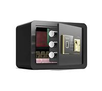 RLKHXBS Coffre-Fort pour Petite Maison, sécurité en Acier Ignifuge antivol, boîte Rangement secrète avec Verrouillage par Empreinte Digitale Mot de Passe, Fixation Murale, Noir