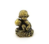 RLKHXBS Copper Monkey Peach Small Ornament Solid Brass