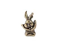 RLKHXBS Cute Rabbit Brass Ornament Antique Play Made Old Handle Copper Crafts