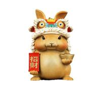 RLKHXBS Decor Creative Painted Ornaments Home Lion Rabbit Office Desk Porch Crafts Decoration Brass Decorative Objects