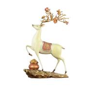 RLKHXBS Decor Handmade Metal Sika Nine-Color Deer Ornaments Home Living Room Porch Decoration Bronze Sculpture Brass Decorative Objects(B)