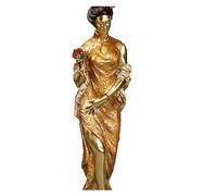 RLKHXBS Decor Statues Beauty Statue Home Living Room Study Decorative Ornaments Elegant Brass Bronze Sculpture Desktop Figurines (A)