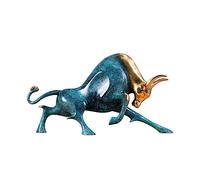 RLKHXBS Decor Statues Brass Porch Lucky Ox Ornament Home Living Room Office Decoration Statue Crafts Desktop Figurines (A 35cm*11cm*19cm)