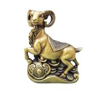 RLKHXBS Decor Statues Craft Decoration Copper Sheep Creative Metal Ornaments Office Home Products Wealth Feng Shui Sculptures Desktop Figurines (One Color A)
