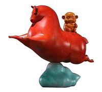 RLKHXBS Decor Statues Creative Copper Horse Porch Living Room Study Home Decoration Office Handmade Artwork Statue Desktop Figurines (A)